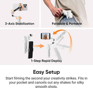 جيمبال Insta360 Flow 2 Pro – حزمة AI Tracker (مجدّد)