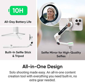 جيمبال Insta360 Flow 2 Pro – حزمة AI Tracker (مجدّد)