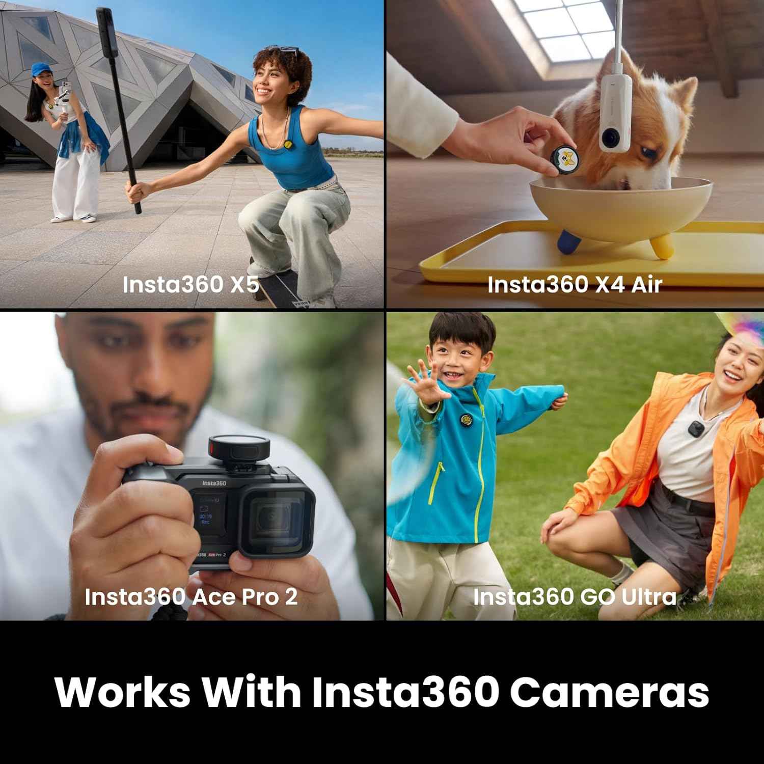 Insta360 Mic Pro 2 TX + 1 RX| AI Powered Wireless Mic & Receiver