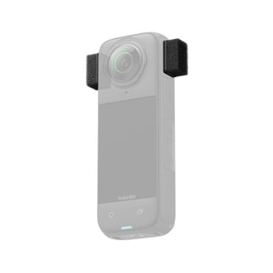 Insta360 X4 Mic Wind Muff attached to camera microphones