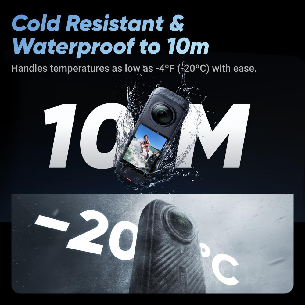 Insta360 X4 Adventure Bundle - 8K Waterproof 360 Action Camera, 4K