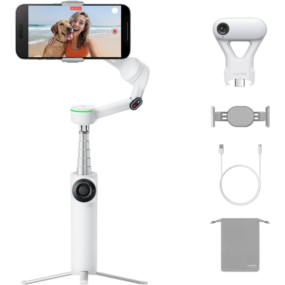 Insta360 Flow 2 Pro AI Tracker Bundle White - Industry-First AI