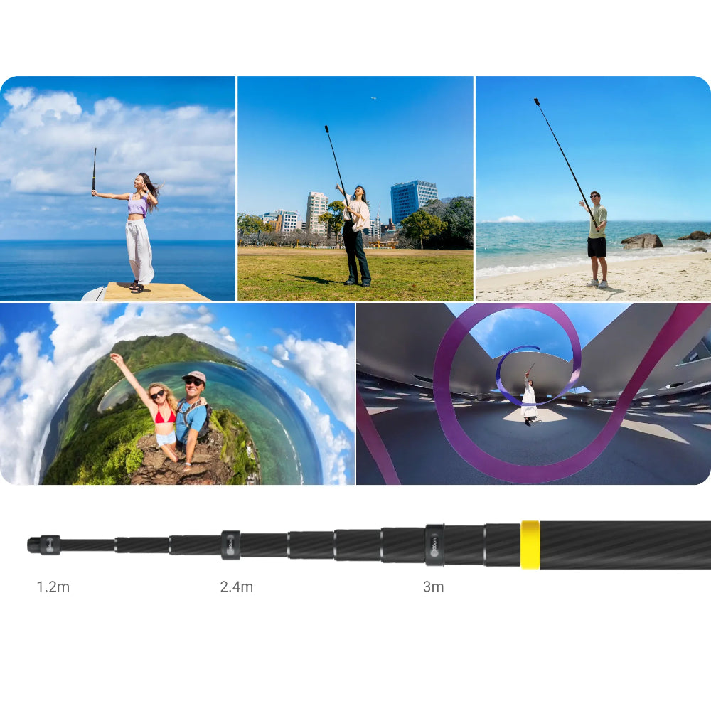 Insta360 Enhanced Extended Edition Selfie Stick – 3m Ultra-Long